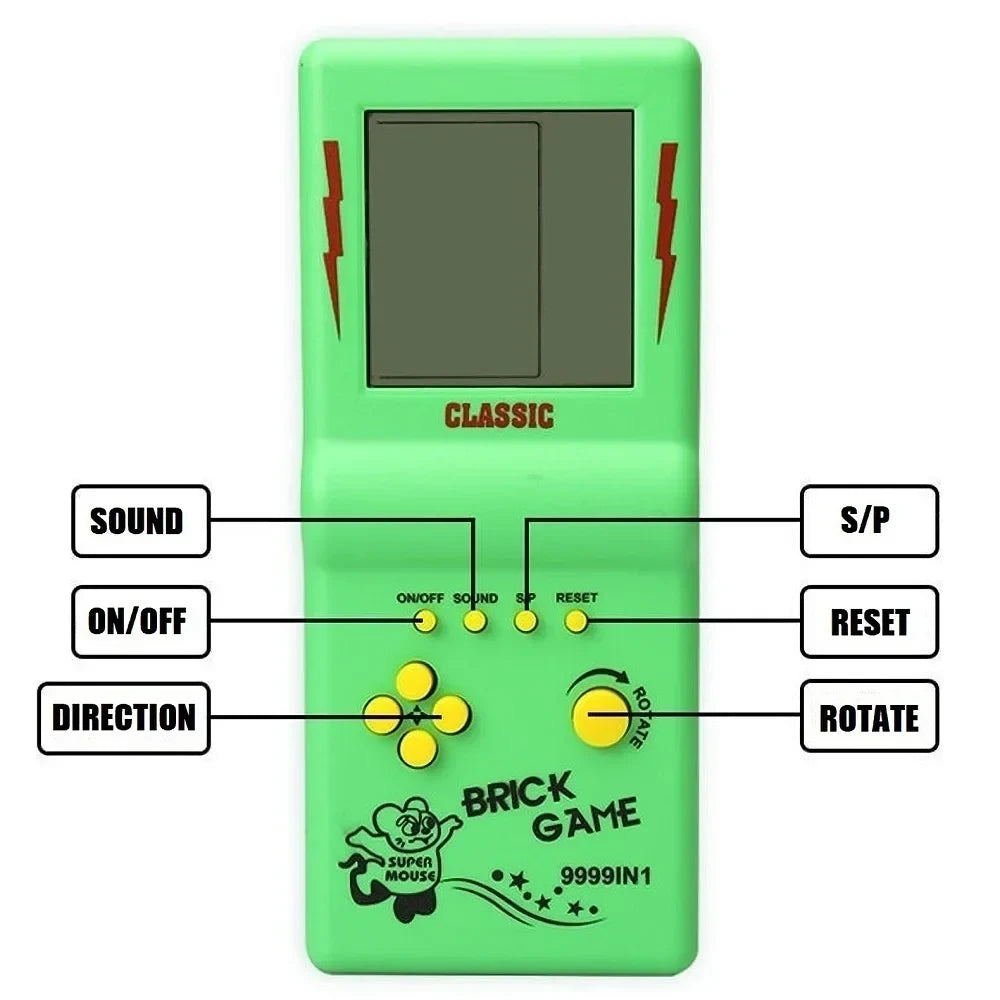 Retro Handheld Brick Game Console